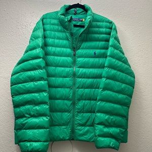 Polo By Ralph Lauren Packable Zip Up Puffer Jacket